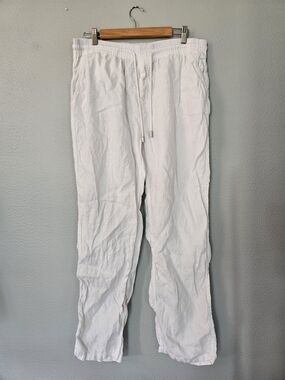 Vilebrequin White Linen Drawstring Pants. Size XXL